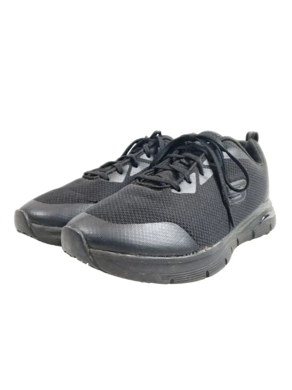 Skechers Mens Size 11 Black Lace-Up Slip-Resistant Work Shoes - Picture 2 of 9